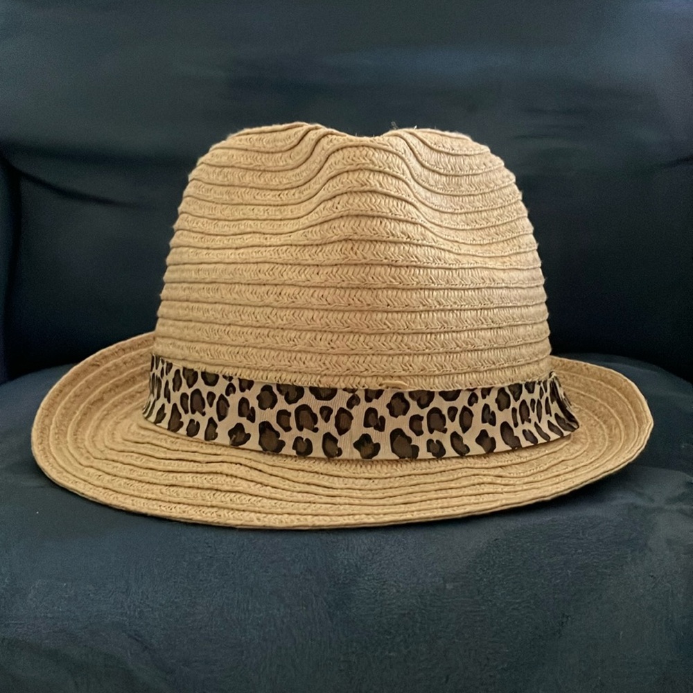 Fedora Hat with leopard print band